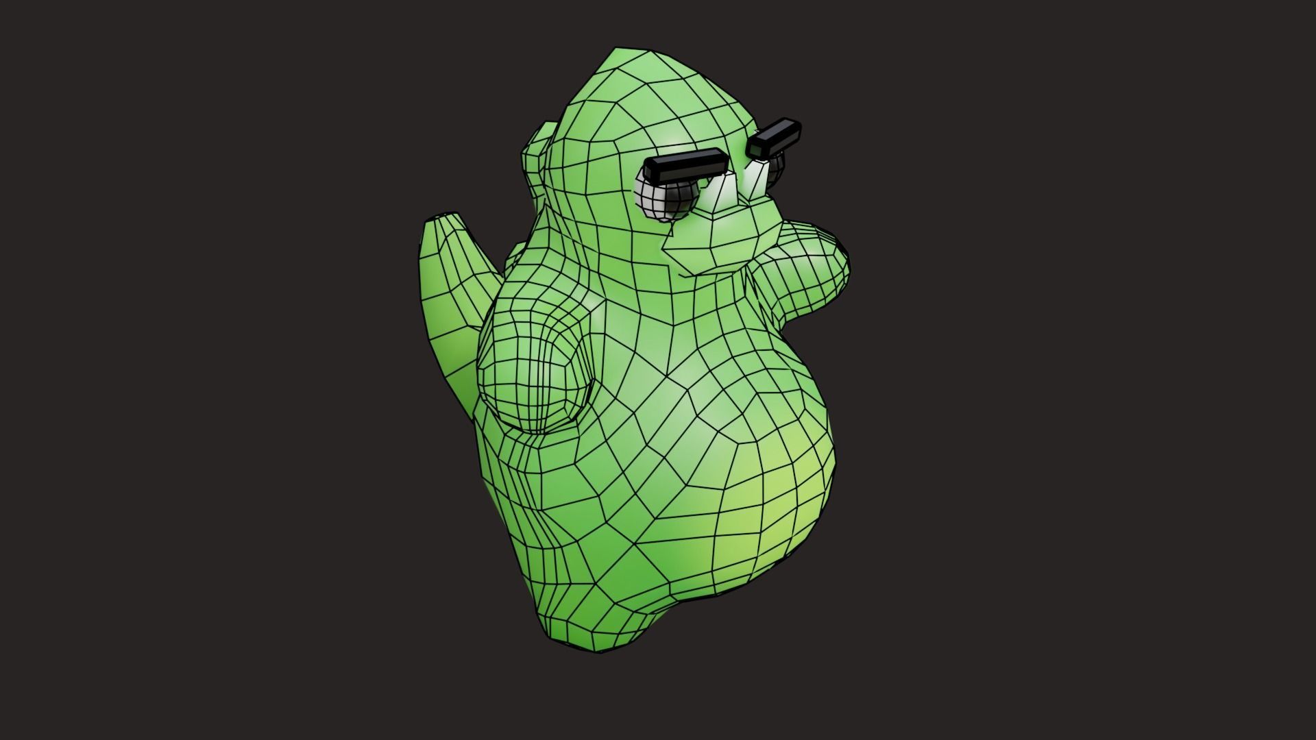 Low Poly Game Ready Stylized Dino Low-poly 3D model_25