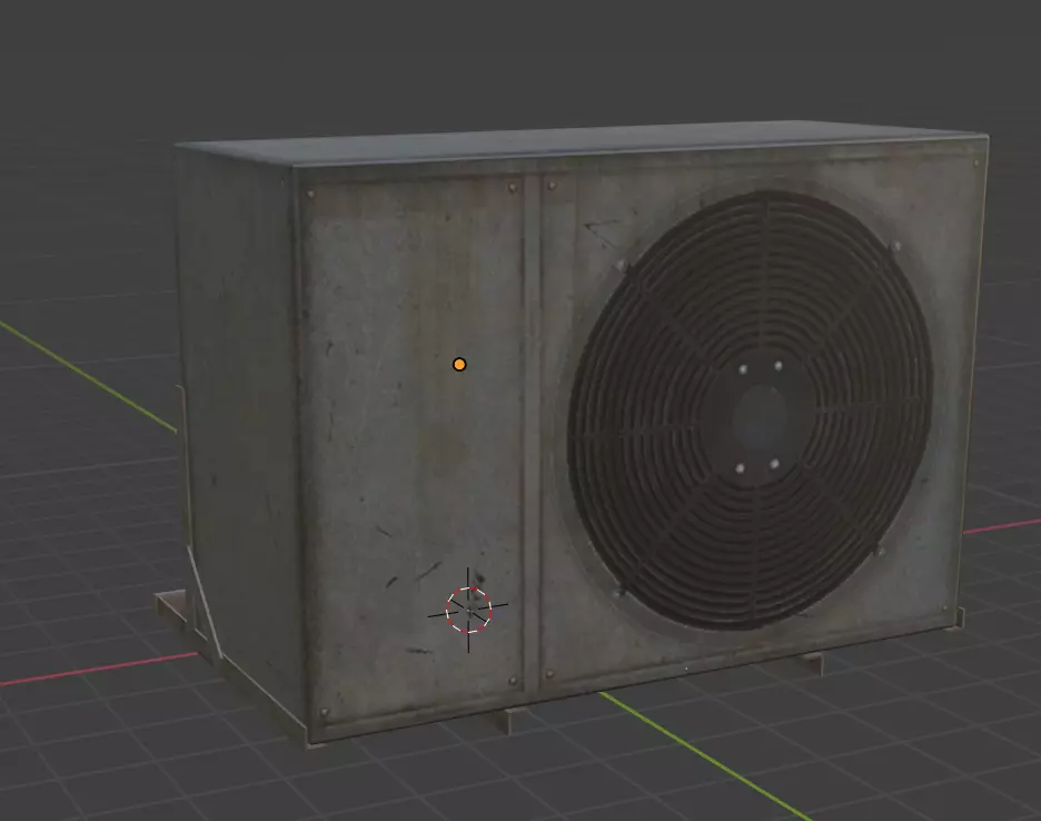 air conditioner  Low-poly 3D model_0