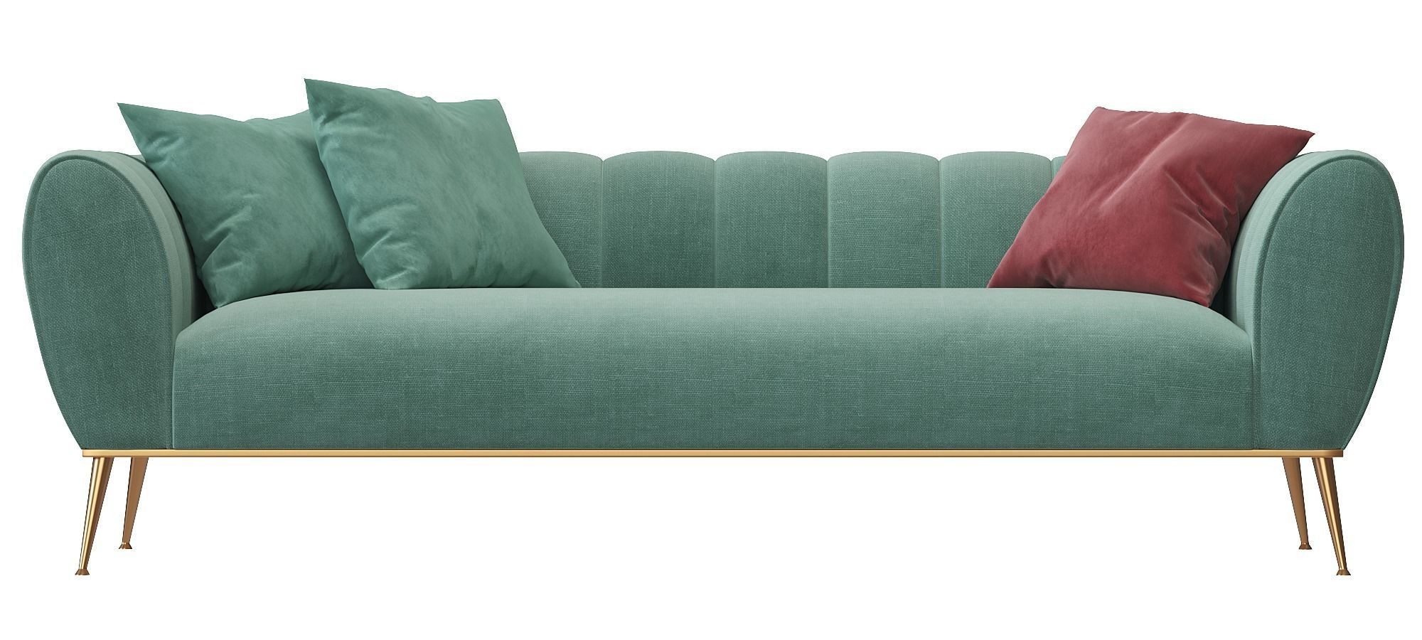 Modern Green Velvet 3D model | CGTrader