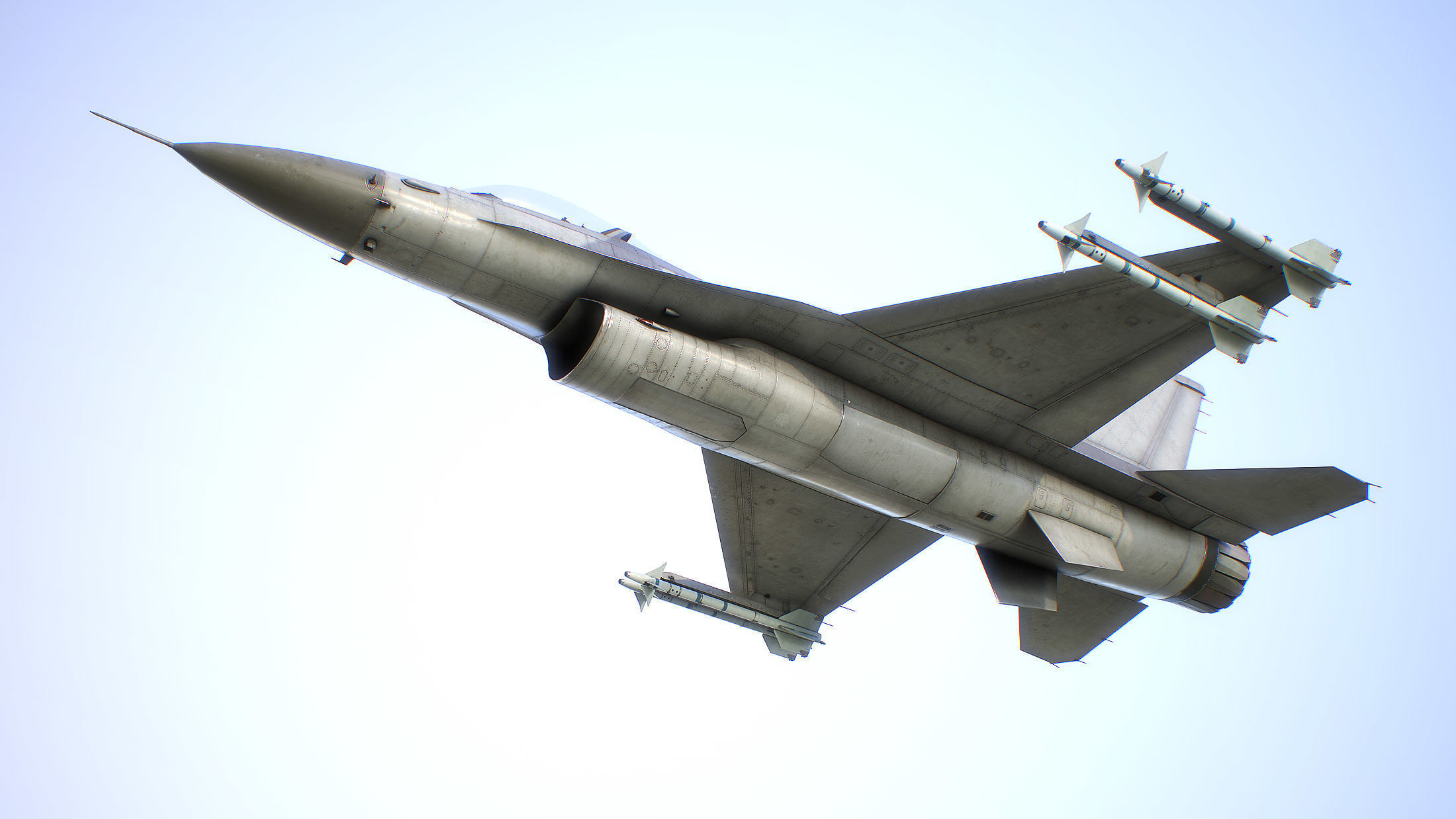 F-16 Fighting Falcon Game Ready Low-poly 3D model_14
