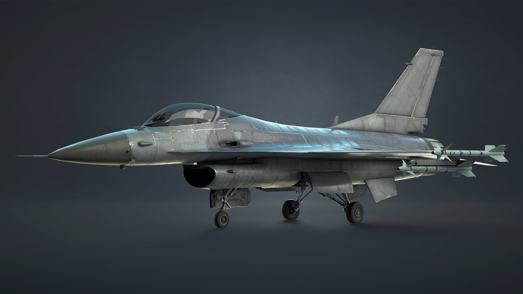 F-16 Fighting Falcon Game Ready Low-poly 3D model_0