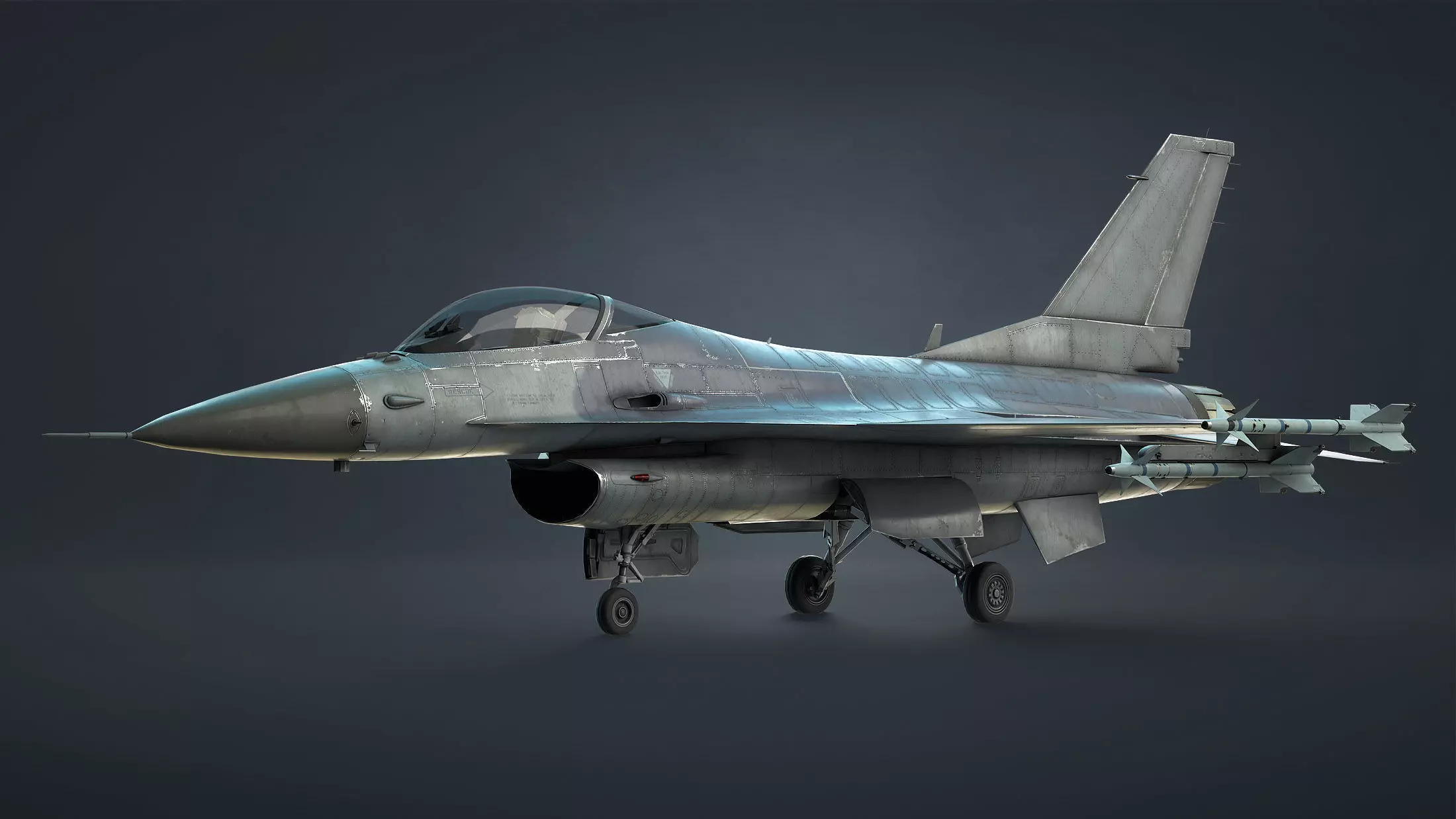 F-16 Fighting Falcon Game Ready Low-poly 3D model_0