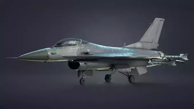 F-16 Fighting Falcon Game Ready Low-poly 3D model