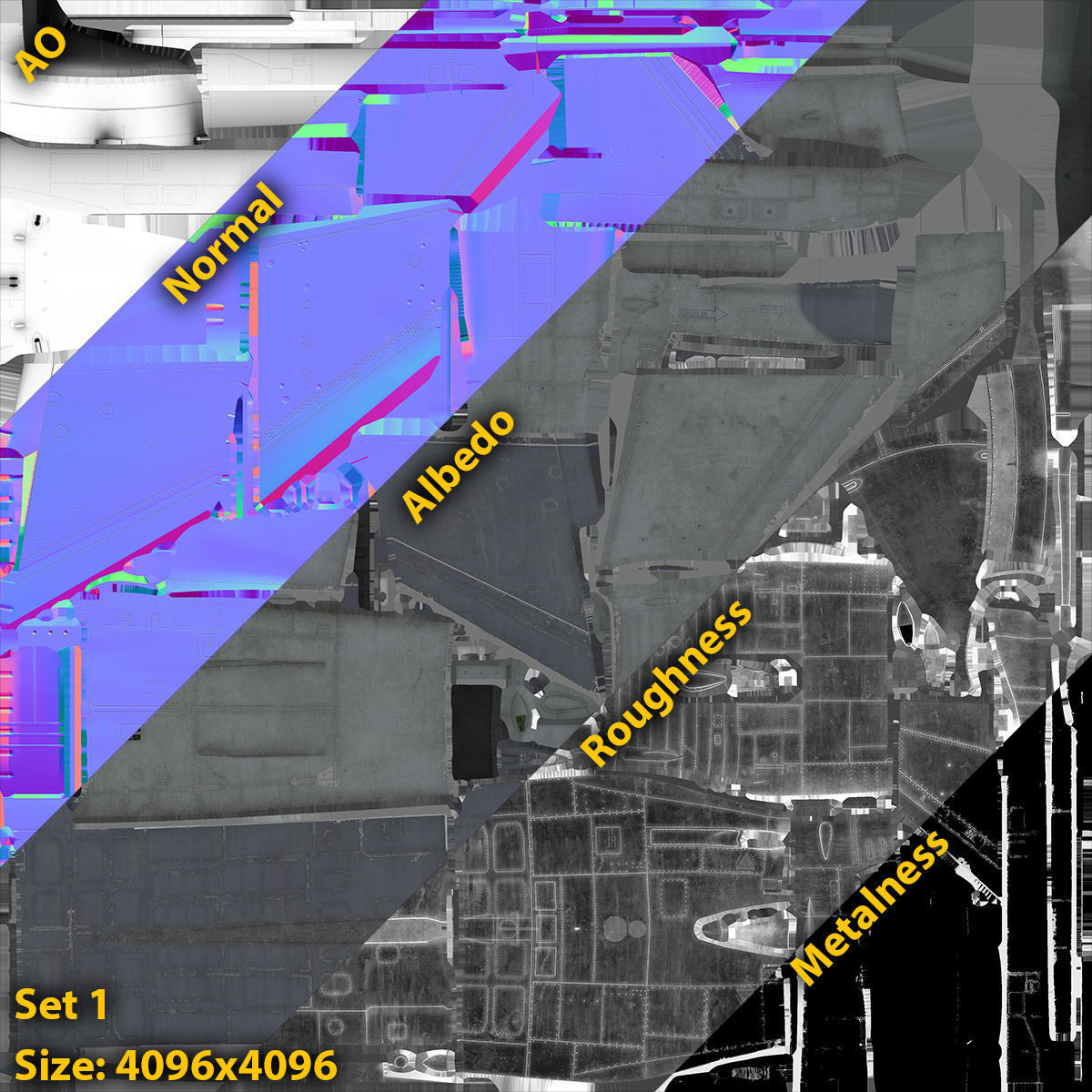 F-16 Fighting Falcon Game Ready Low-poly 3D model_17