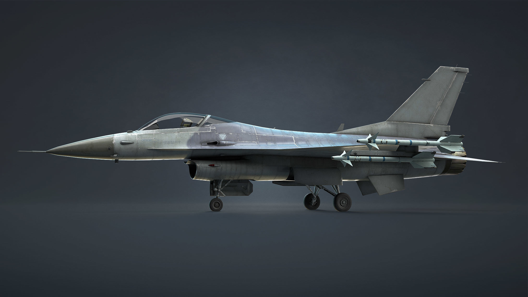 F-16 Fighting Falcon Game Ready Low-poly 3D model_2