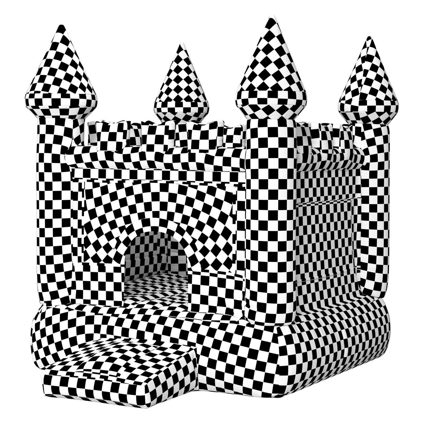 Bouncy castle trampoline 3D model_8