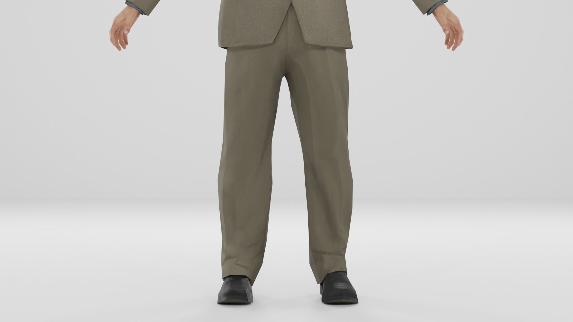 Businessman suit or Men business suit  Low-poly 3D model_9