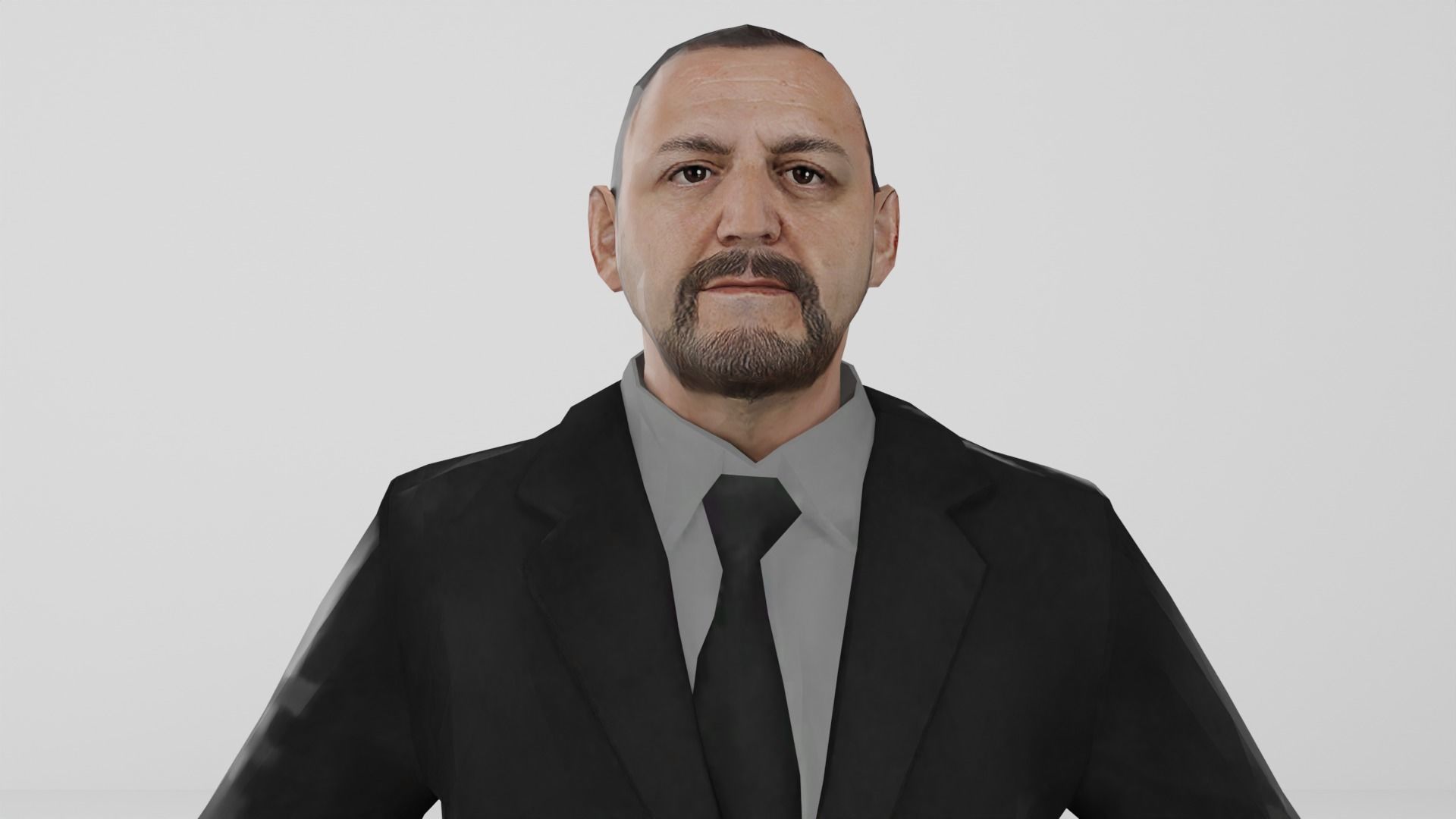 Businessman suit or Men business suit  Low-poly 3D model_6
