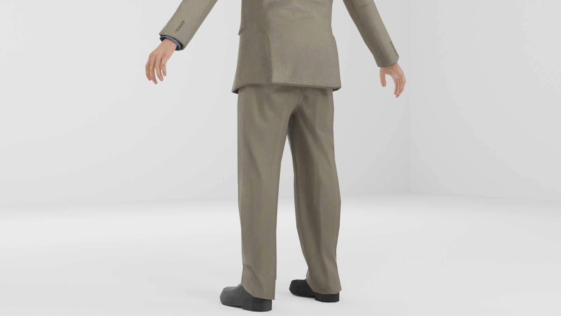Businessman suit or Men business suit  Low-poly 3D model_22