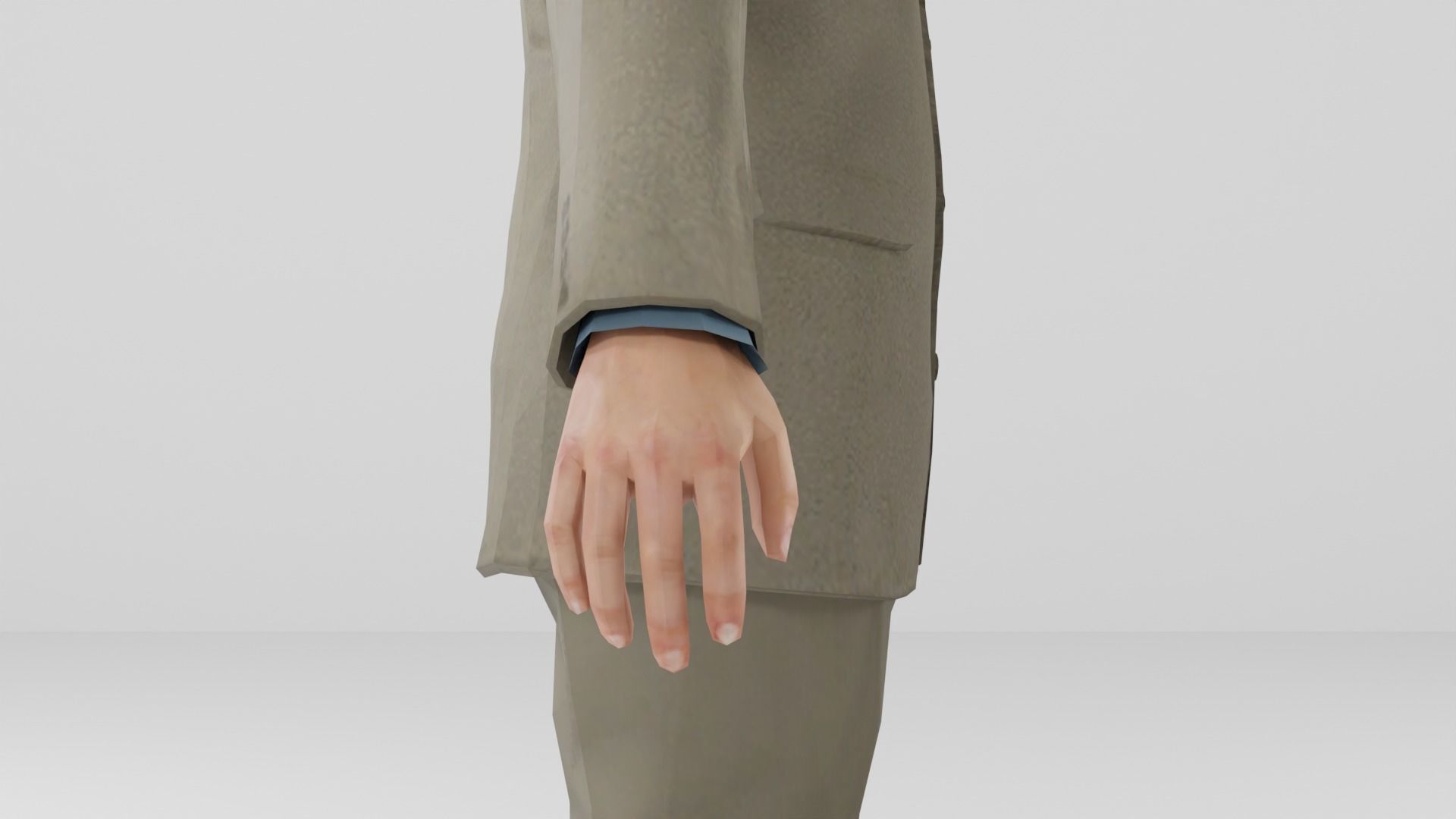 Businessman suit or Men business suit  Low-poly 3D model_15