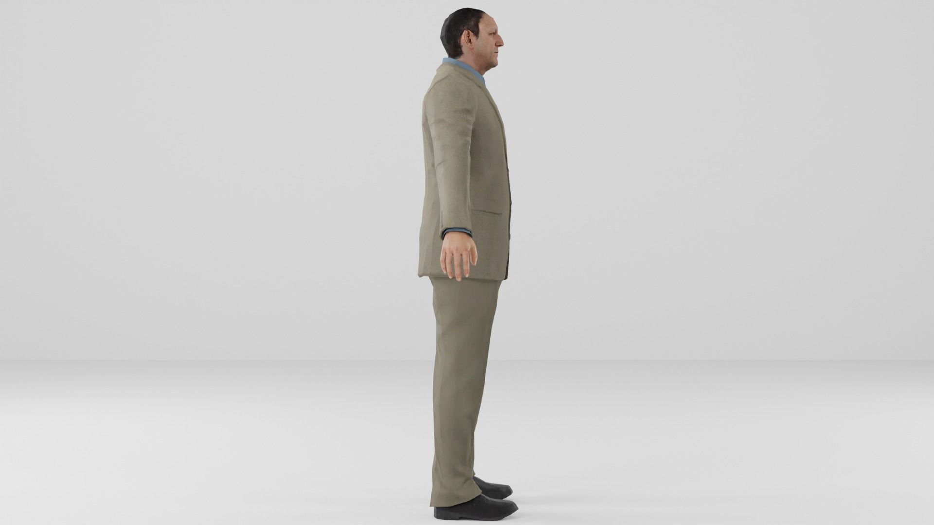 Businessman suit or Men business suit  Low-poly 3D model_12