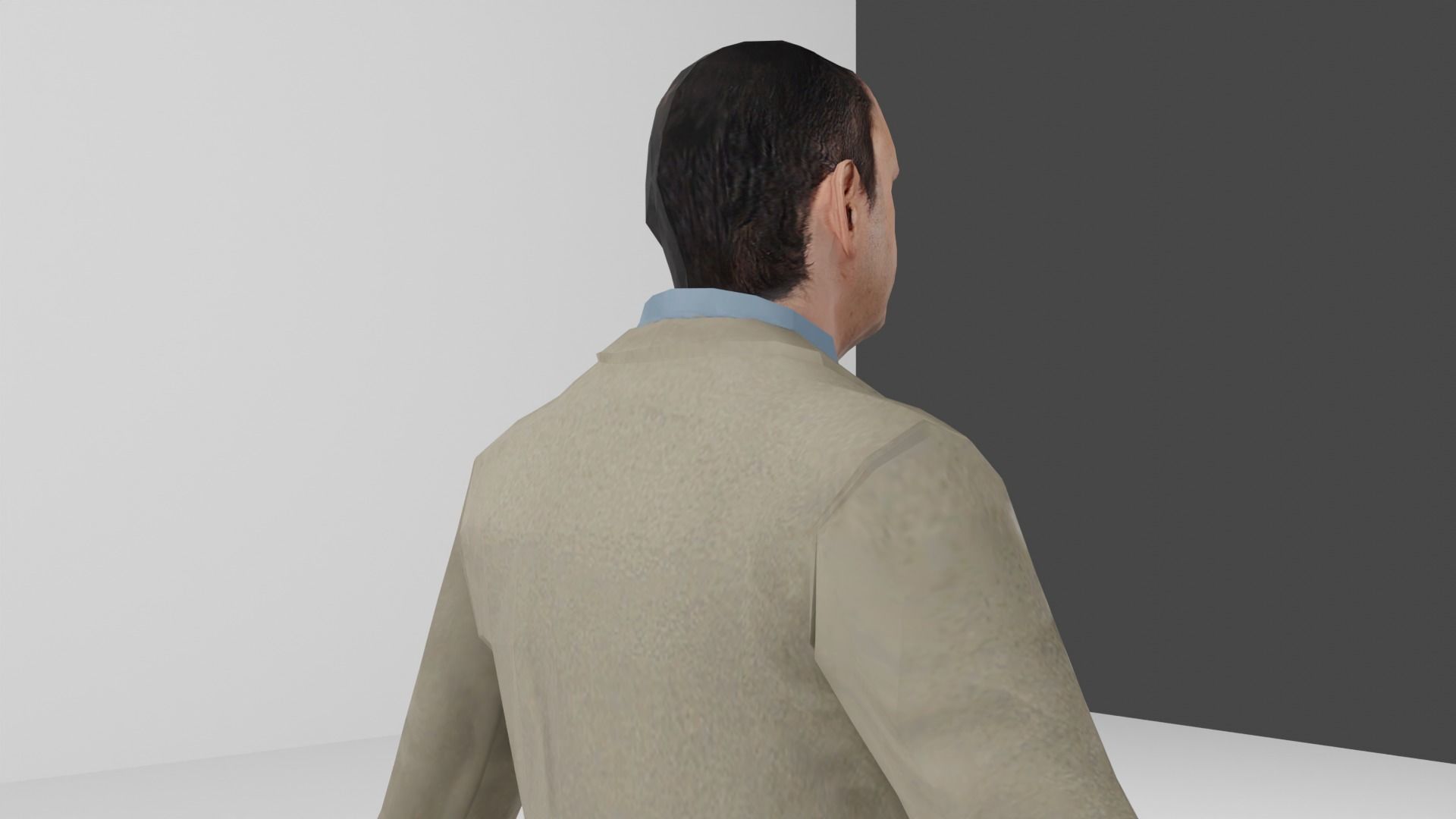 Businessman suit or Men business suit  Low-poly 3D model_19