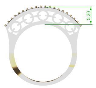 Line Diamond Ring 3dm  stl render detail 3D print model  3D print model_9