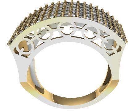 Line Diamond Ring 3dm  stl render detail 3D print model  3D print model_3