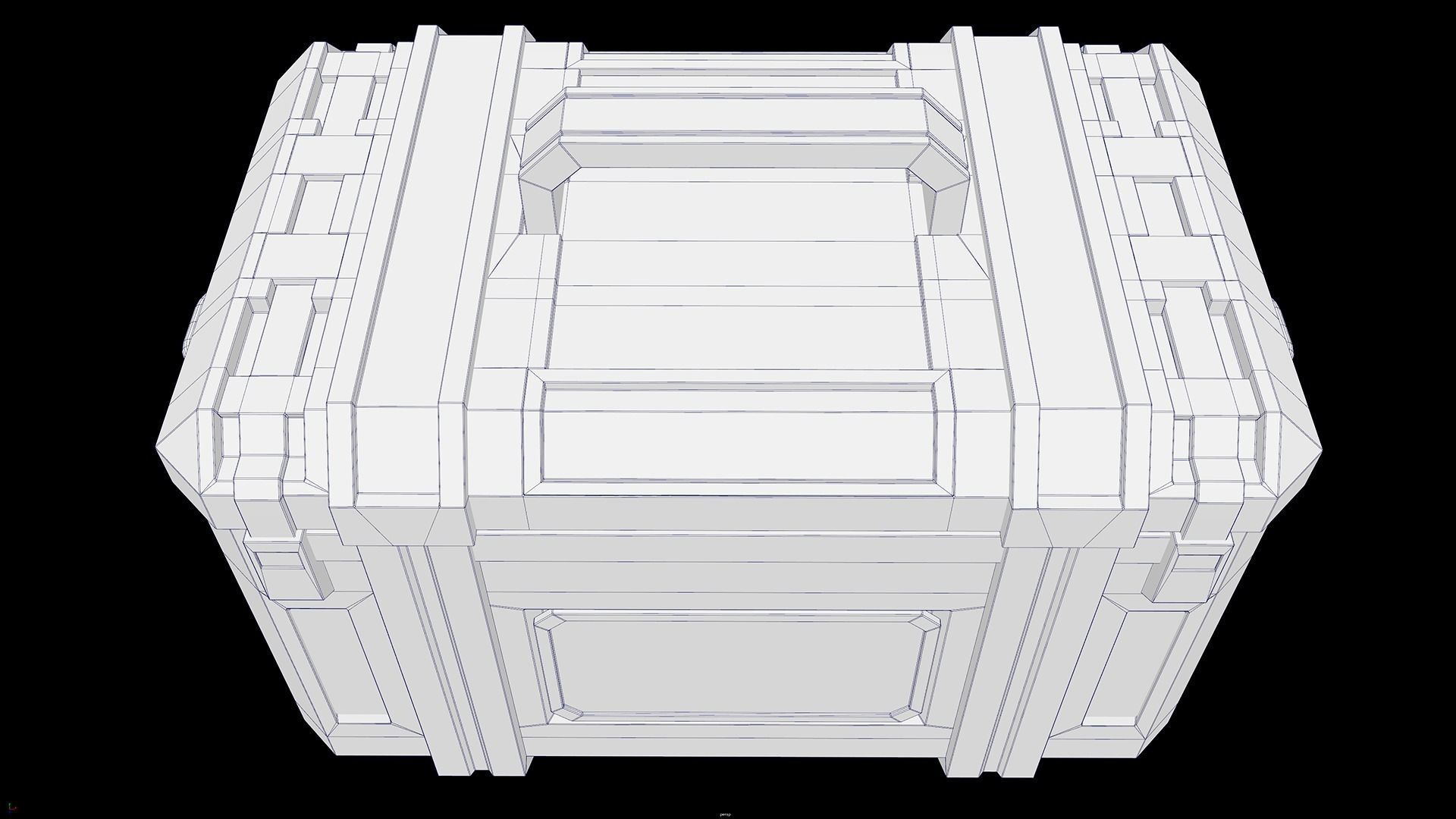 A game ready sci fi supply crate Low-poly 3D model_2