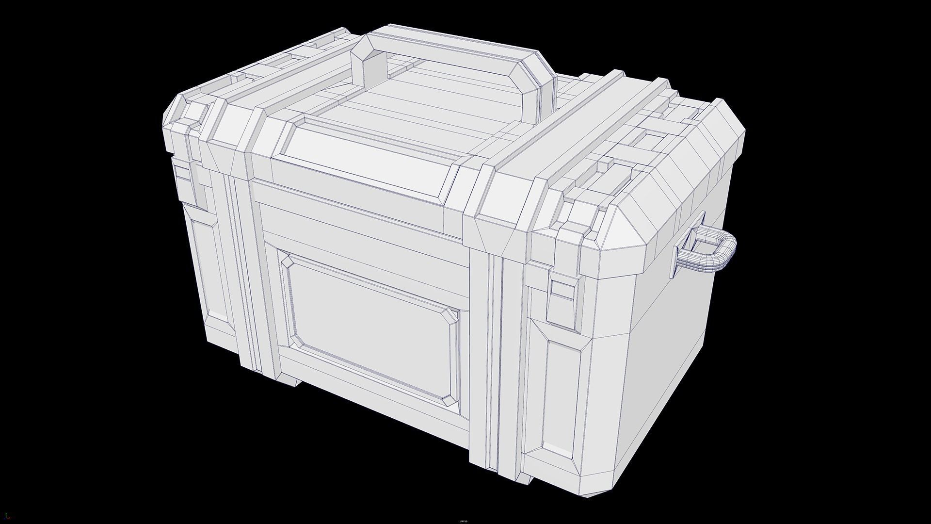 A game ready sci fi supply crate Low-poly 3D model_1