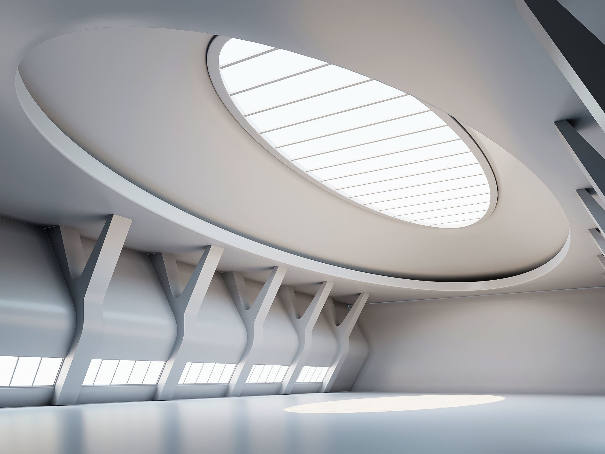 Low Poly Interior space 13 3D model_1