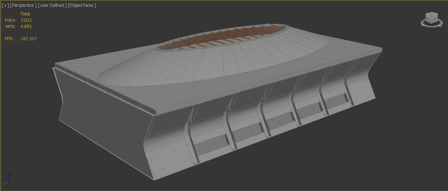 Low Poly Interior space 13 3D model_5
