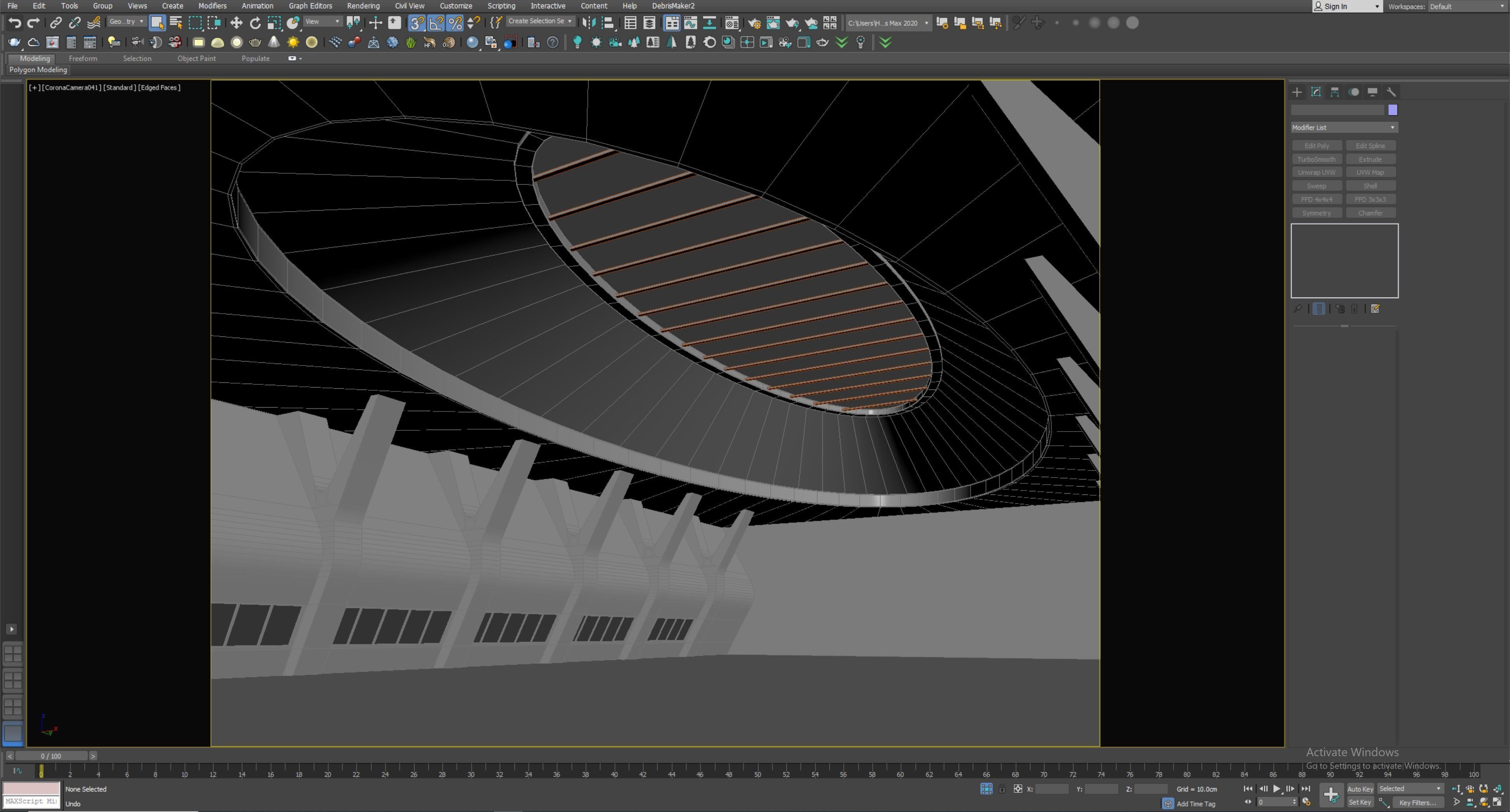 Low Poly Interior space 13 3D model_4
