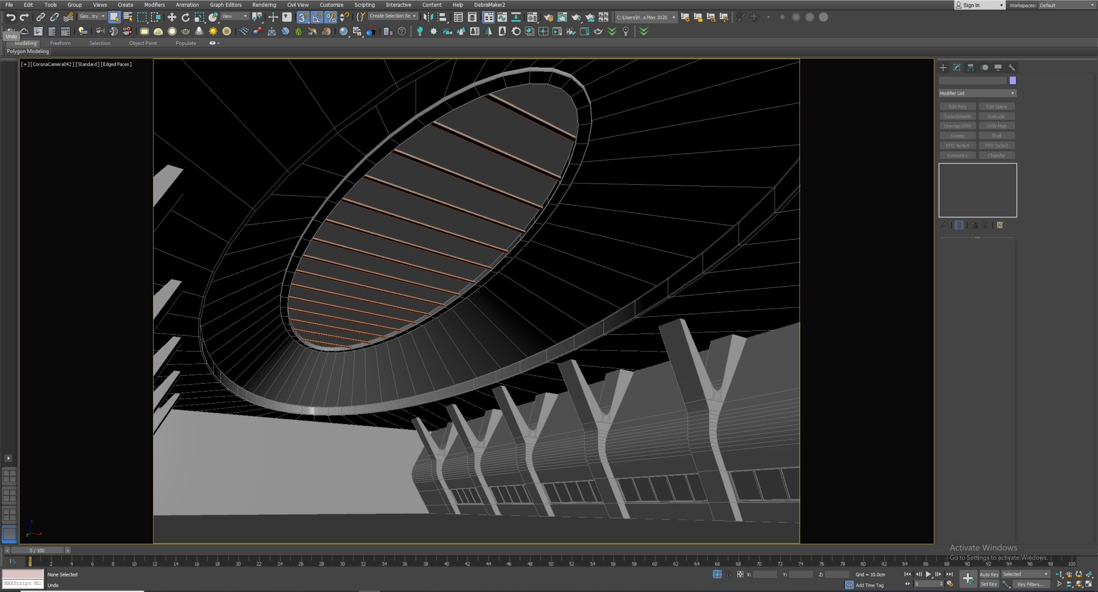 Low Poly Interior space 13 3D model_3
