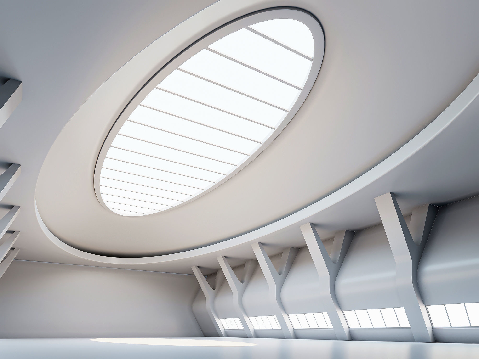 Low Poly Interior space 13 3D model_2