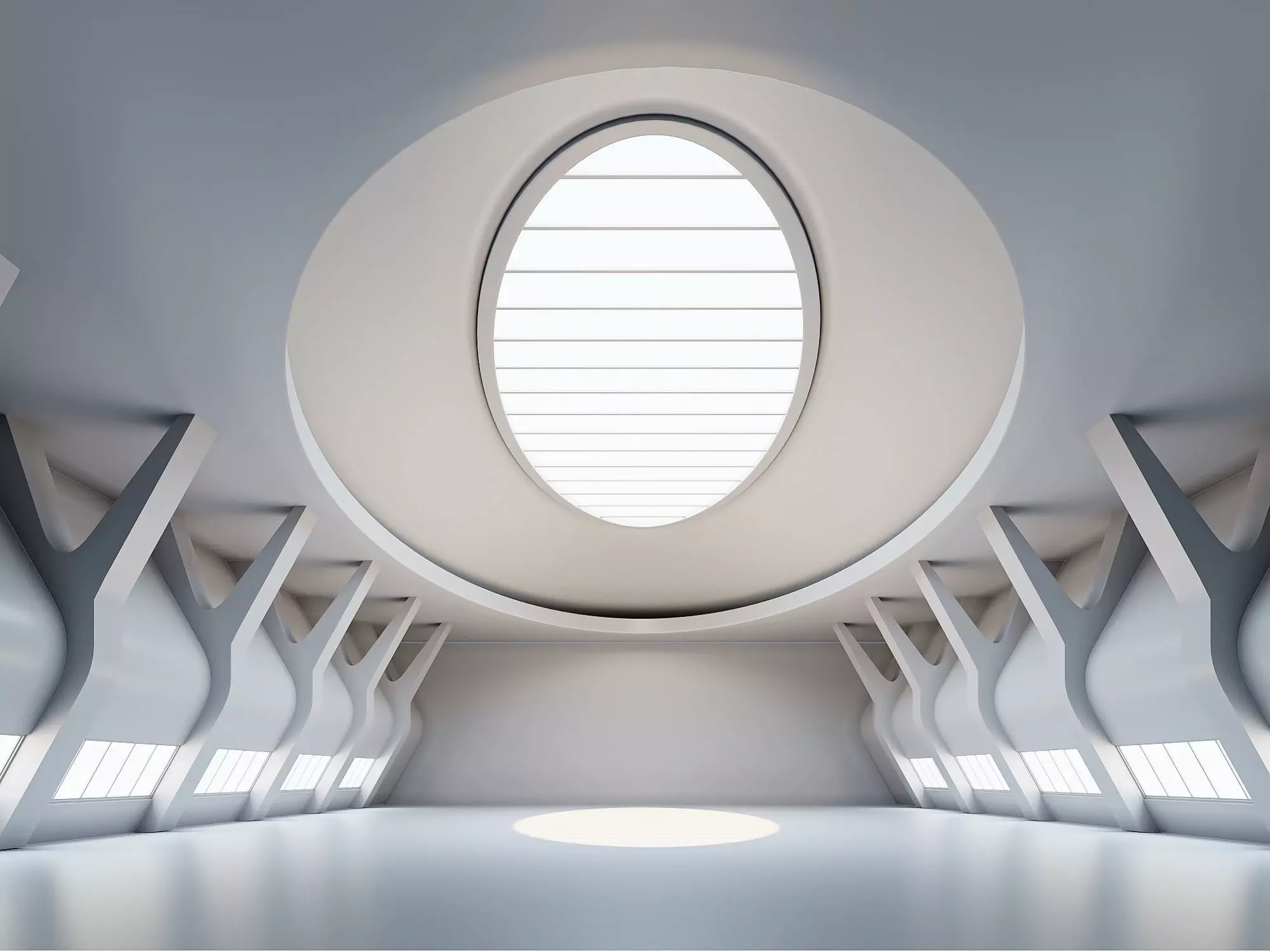 Low Poly Interior space 13 3D model_0