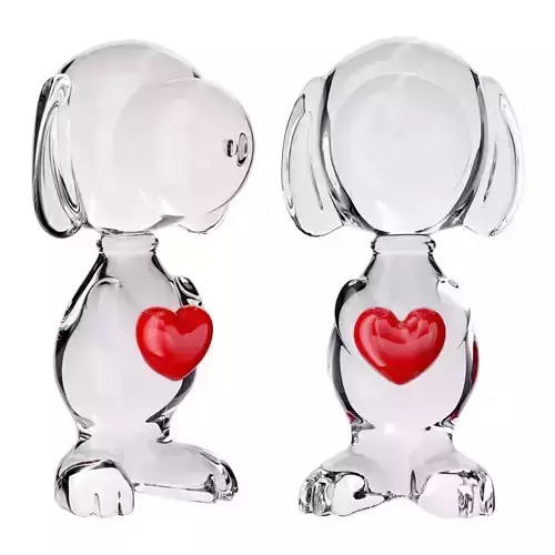 Snoopy glass figurine