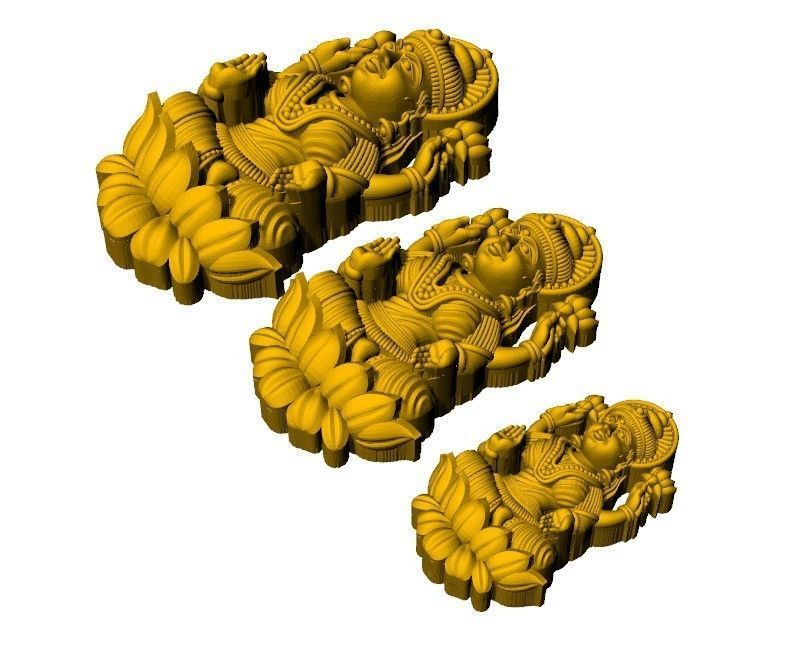 Laxmi god 3D print model_4
