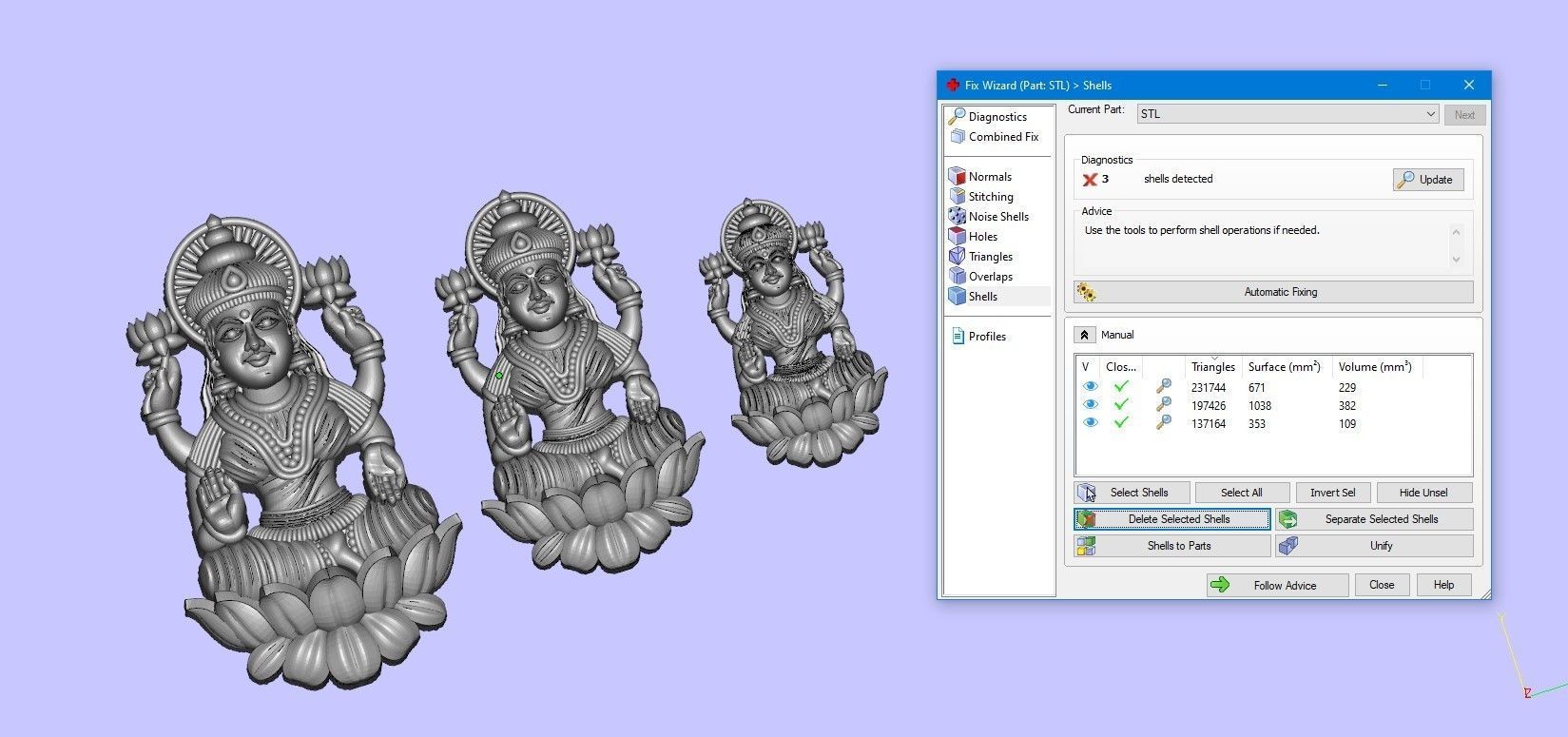 Laxmi god 3D print model_5