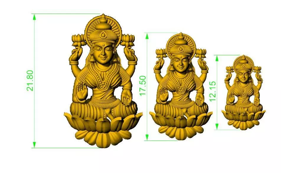 Laxmi god 3D print model_0