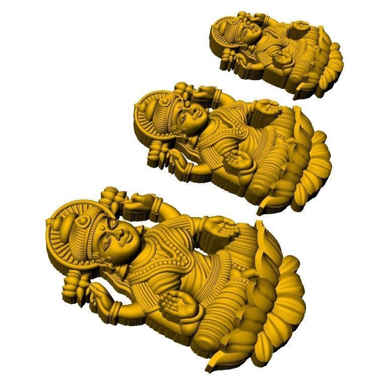 Laxmi god 3D print model_1