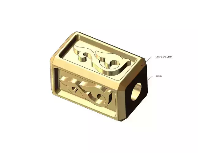 Floral motif bead and bracelet charm