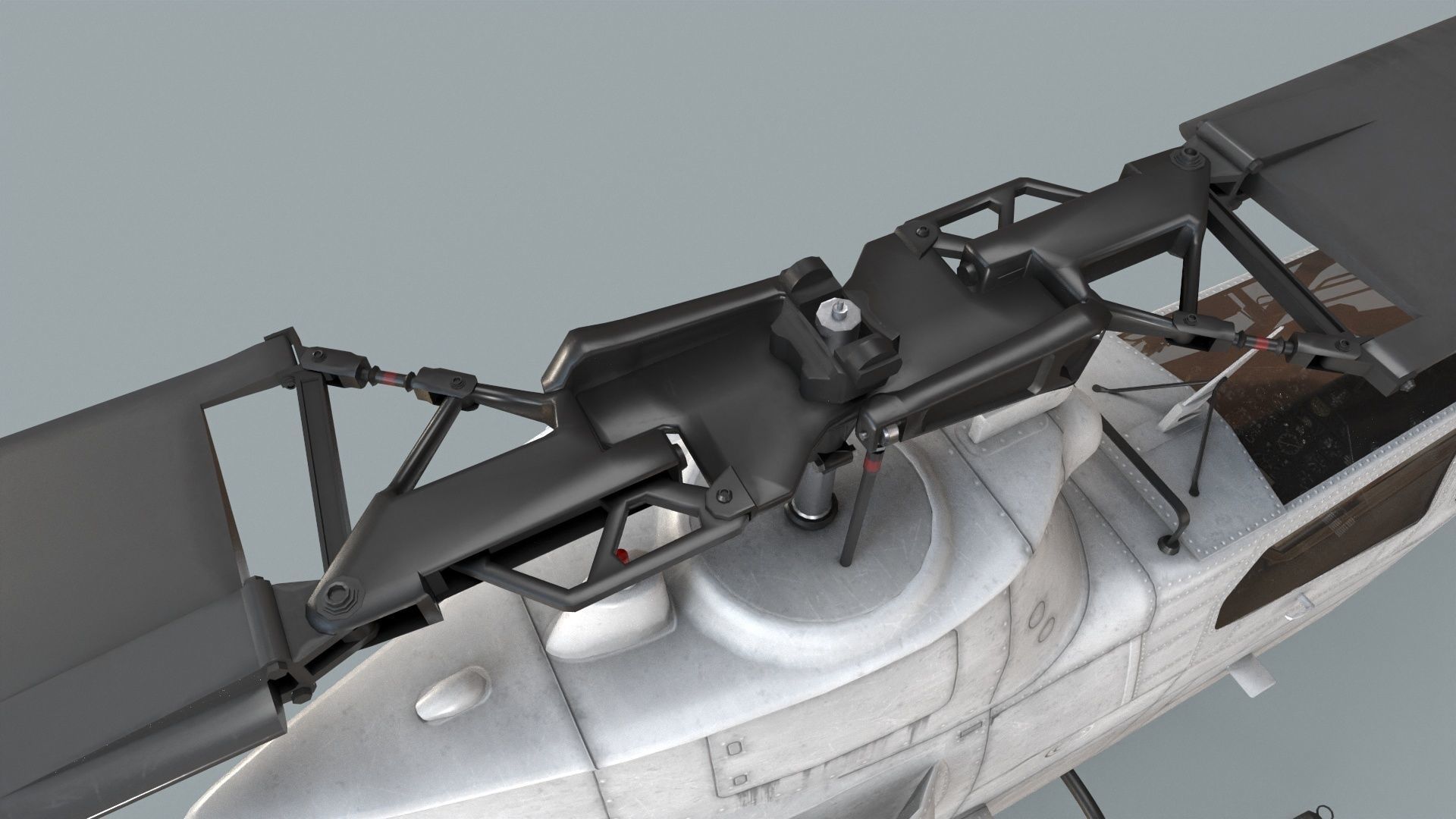 Bell AH-1S Cobra Blank Static Low-poly 3D model_10