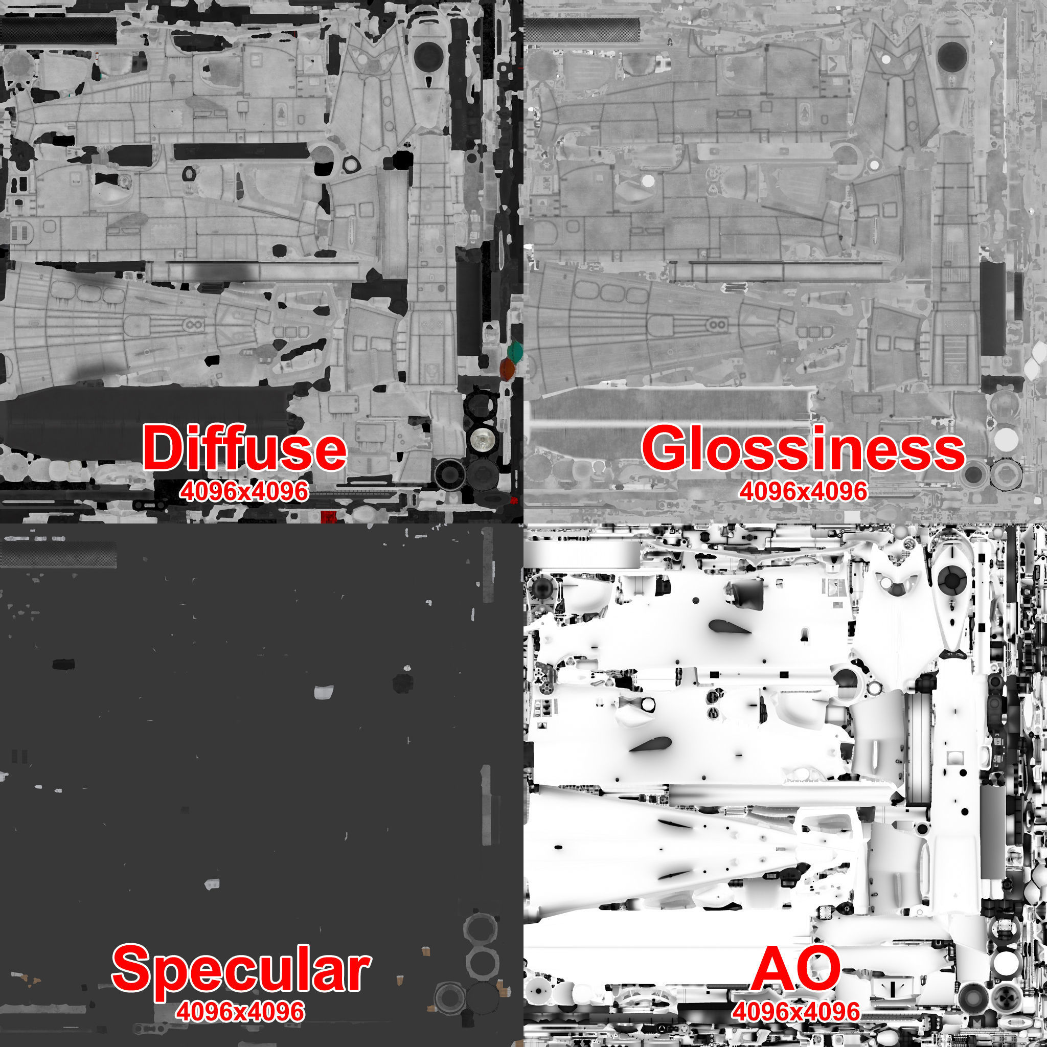 Bell AH-1S Cobra Blank Static Low-poly 3D model_24