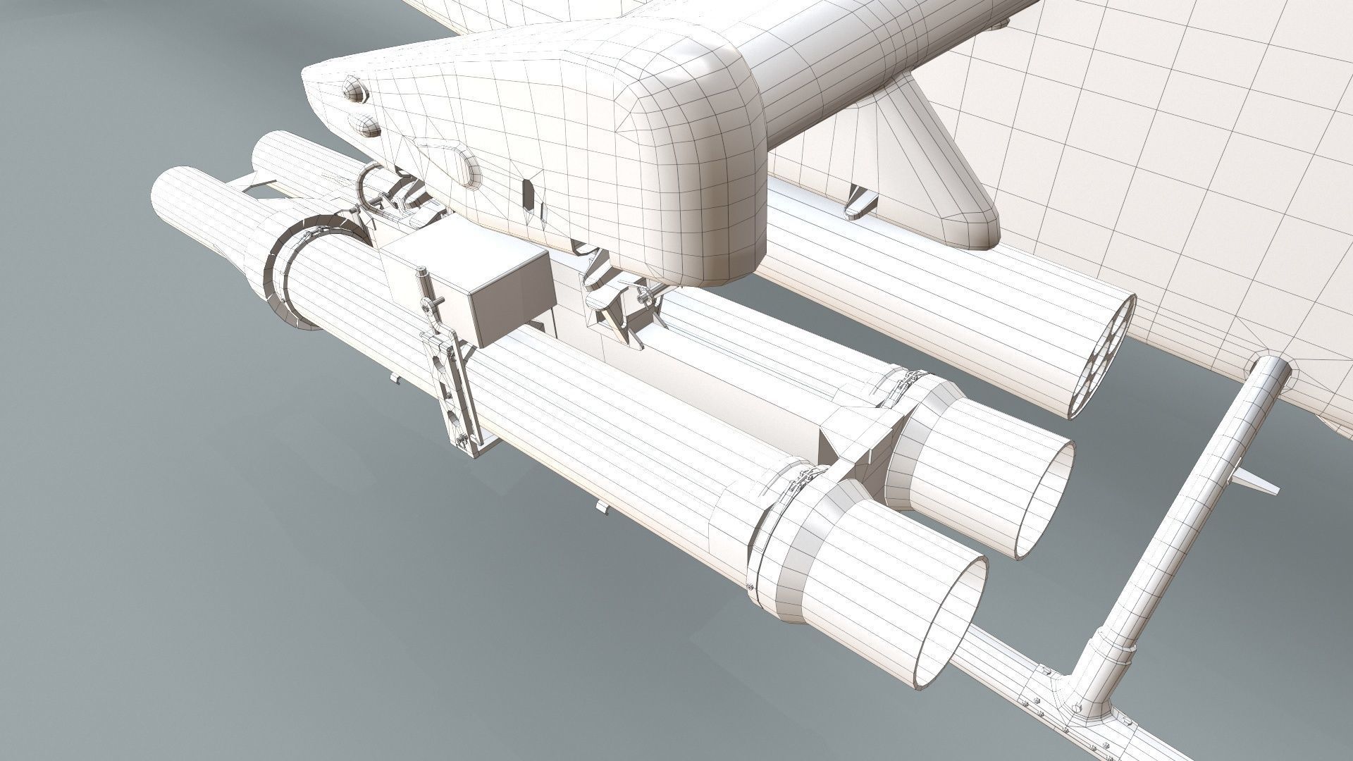 Bell AH-1S Cobra Blank Static Low-poly 3D model_22