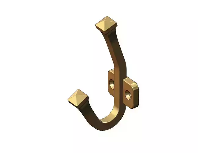 Simple wall hook 3D print model