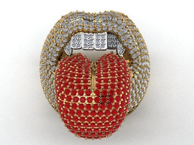 lip ring 3D print model_3