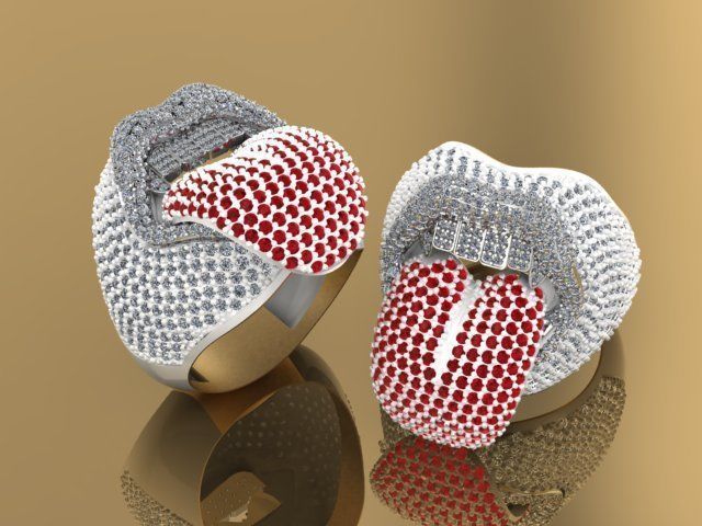 lip ring 3D print model_1