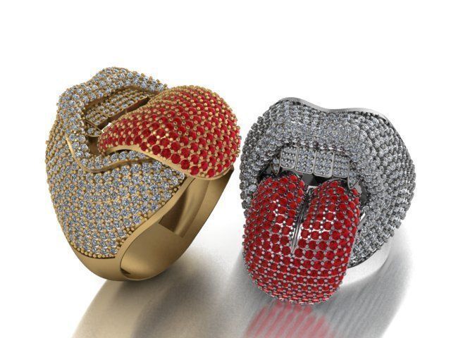 lip ring 3D print model_7