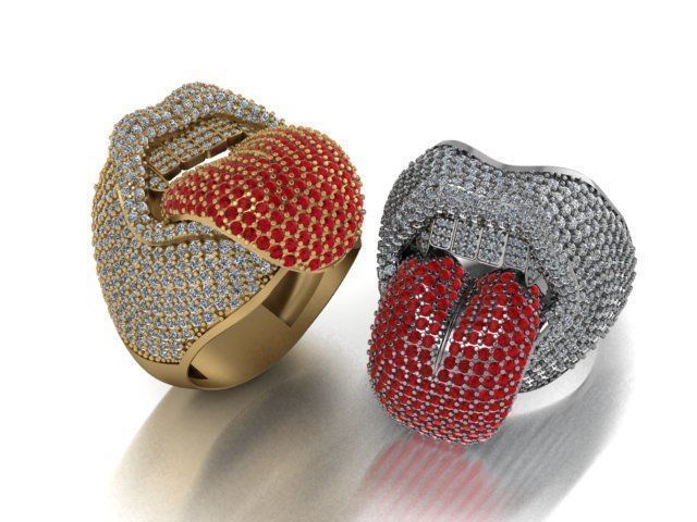 lip ring 3D print model_5