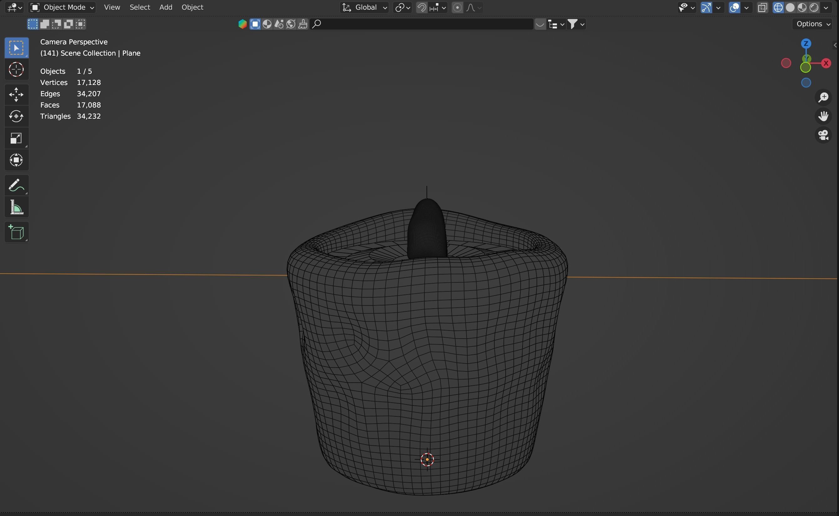 Candle with animated volumetric flame Low-poly 3D model_2