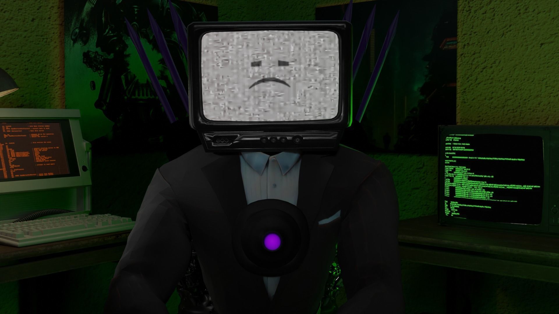 Skibidi toilet Vtuber Tv Titan 3D model_6