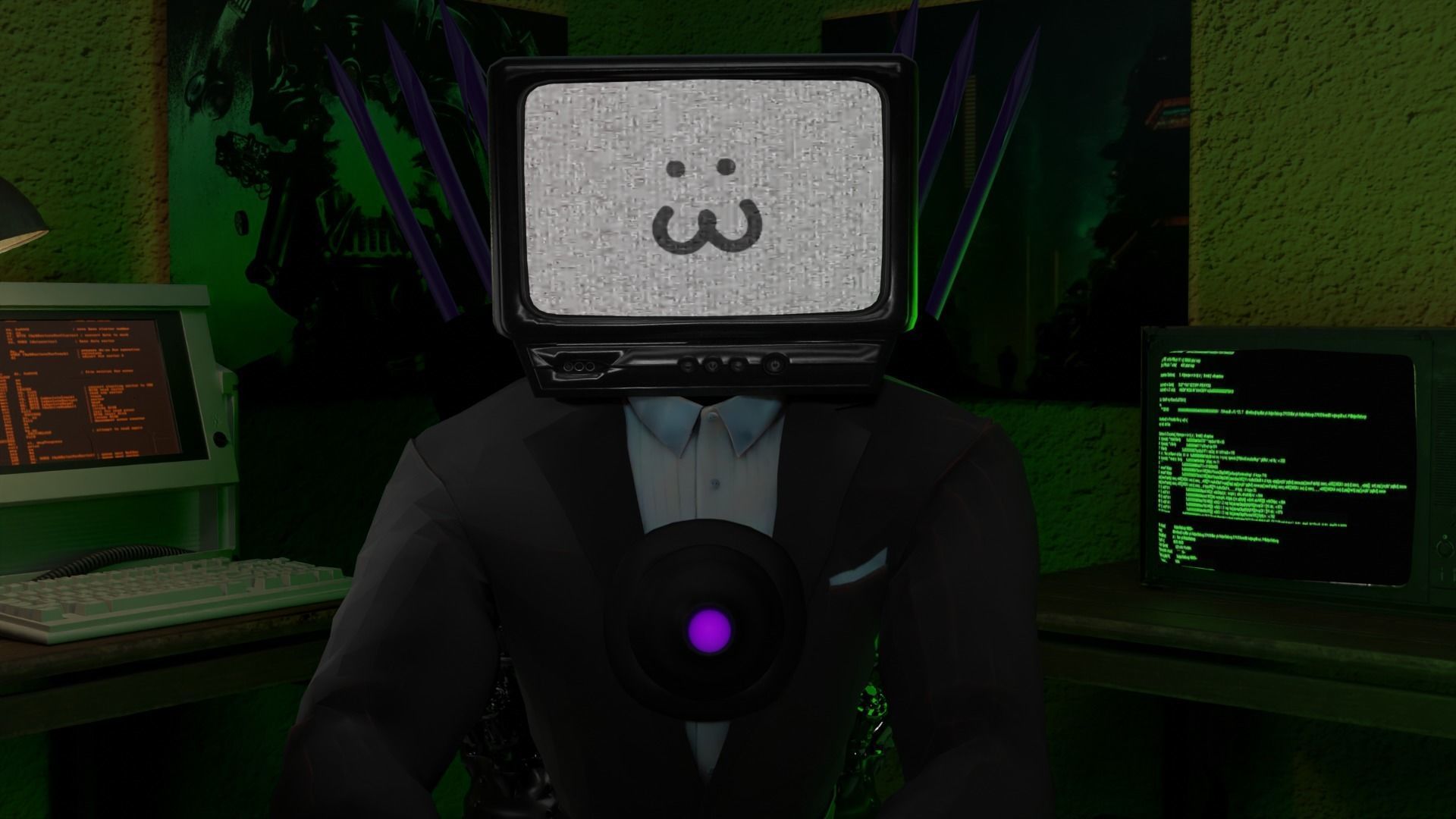 Skibidi toilet Vtuber Tv Titan 3D model_2