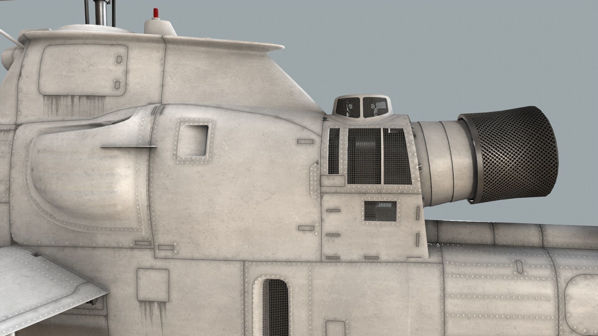 Bell AH-1S Cobra Blank Basic Animation Low-poly 3D model_7