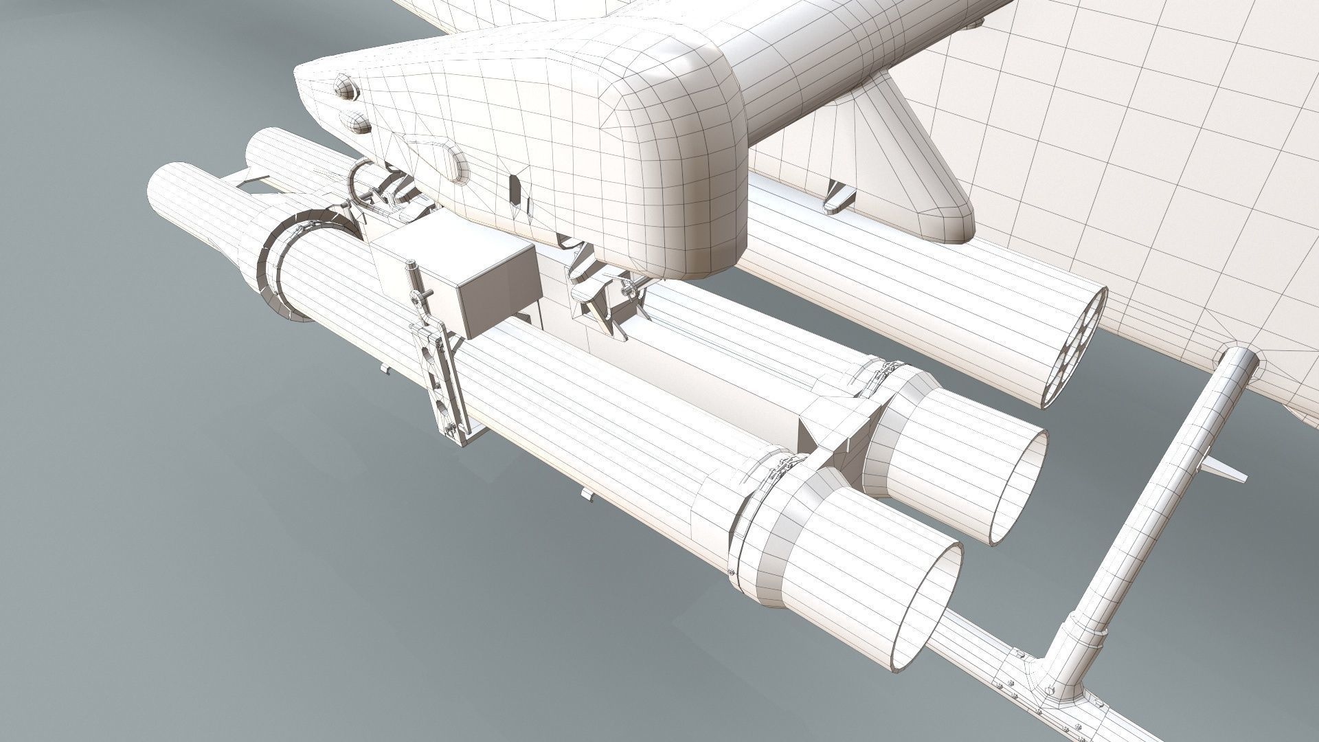 Bell AH-1S Cobra Blank Basic Animation Low-poly 3D model_25