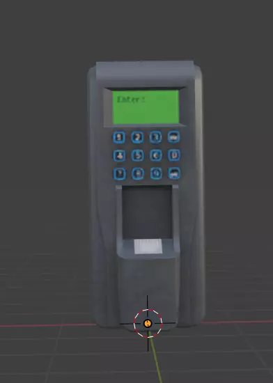 biometric lock Low-poly 3D model_0
