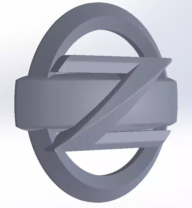 Nissan 370z front and rear Z emblem badge 3D print model_0