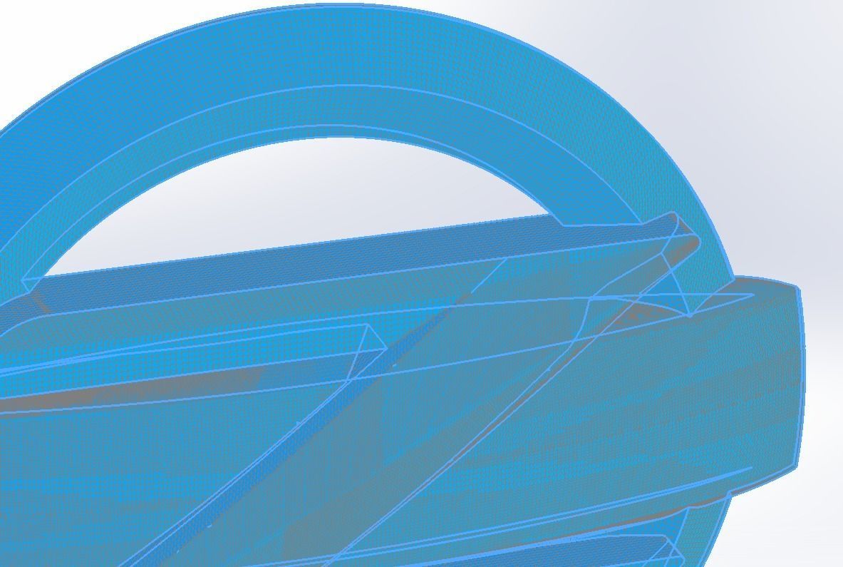 Nissan 370z front and rear Z emblem badge 3D print model_5