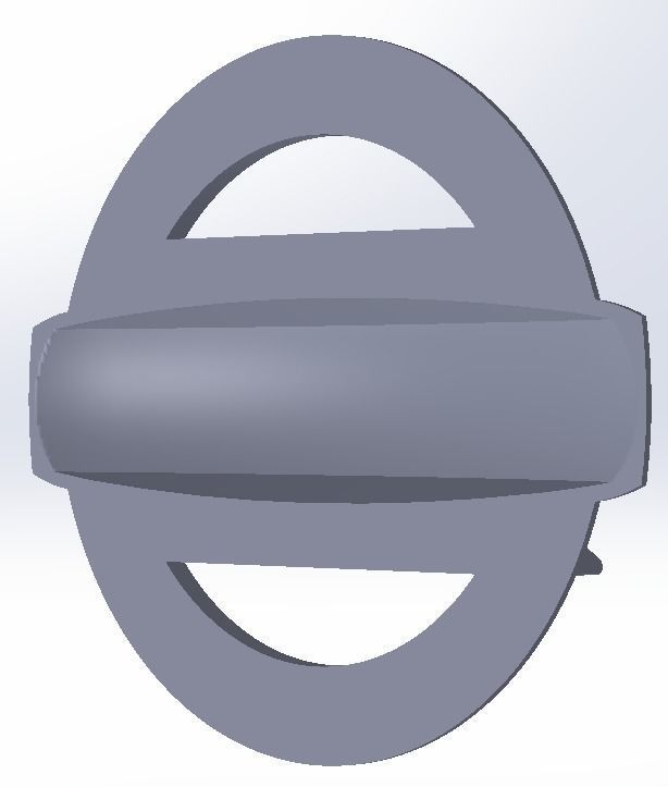 Nissan 370z front and rear Z emblem badge 3D print model_3