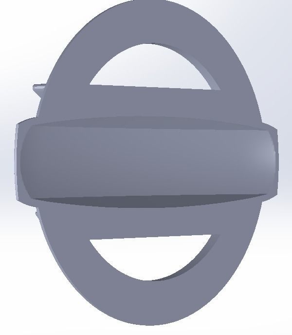 Nissan 370z front and rear Z emblem badge 3D print model_4